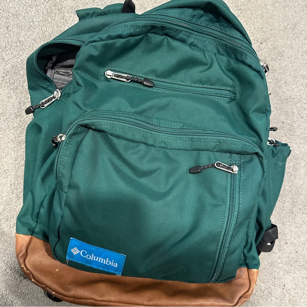 Green Columbia sportswear backpack